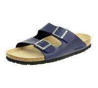 Rohde Herren Männer Sandale Pantolette Zweiriemer Hausschuhe 5920 Blau, Schuhgröße:44 EU