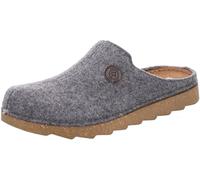 Rohde Herren Pantoffel aus recyceltem Softfilz mit Lederdecksohle Foggia-H 7100, Größe:44 EU, Farbe:Grau