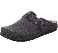 Rohde Herren Pantoffel Rodigo-H 6747 aus recyceltem Softfilz mit Riemen und Schnalle Grau Größe 43