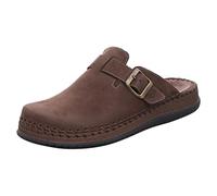 Rohde Herren Pantoffel Clog Nubuk Leder Schnalle Alassio 6794, Größe:47 EU, Farbe:Braun