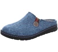 Rohde Herren Pantoffel Hausschuh Filz Stretcheinsatz Asiago 7142, Größe:44 EU, Farbe:Blau