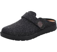 Pantoffel ROHDE "ASIAGO", Herren, Gr. 43, grau (anthrazit), Filz, meliert, Basic, Schuhe, Hausschuh, Pantoffel, Wohlfühlschuh mit Klettverschluss (59652524-43) anthrazit