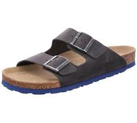 Rohde Herren Pantolette Leder Clog Schnalle Grado 5927, Größe:44 EU, Farbe:Grau