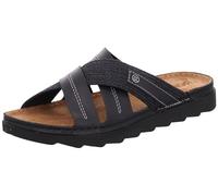 Rohde Herren Pantolette Leder Riemen gekreuzt Foggia-H 5971, Größe:41 EU, Farbe:Schwarz