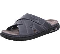 Rohde Herren Pantolette Leder Riemen gekreuzt Klettverschluss Cento 6001, Größe:43 EU, Farbe:Grau