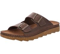 Rohde Herren Pantolette Leder Zwei Schnaller Clog Foggia-H 5973, Größe:46 EU, Farbe:Braun