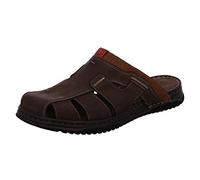 Rohde Herren Pantoletten Clogs Leder geschlossen Bitonto 6090, Größe:42 EU, Farbe:Braun