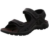 Rohde Herren Sandale Trekking Leder Klettverschluss Barolo 5930, Größe:46 EU, Farbe:Schwarz