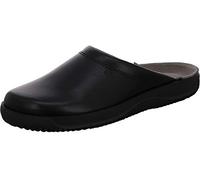 Rohde Herren Hausschuhe Pantoffeln Leder Soltau-H 2772, Größe:45 EU, Farbe:Schwarz