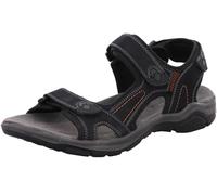 Rohde Herren Trekking Sandale Leder Klettverschluss Caluso 5955, Größe:43 EU, Farbe:Schwarz