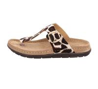 Rohde Damen Pantolette Zehentrenner mit Giraffen-Muster Rodigo-D 5895, Größe:40 EU, Farbe:Braun