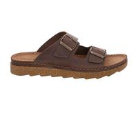 Rohde Herren Pantolette Leder Zwei Schnaller Clog Foggia-H 5973, Größe:41 EU, Farbe:Braun