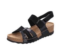Rohde Keilsandalette für Damen, schwarz, Größe 41 EU