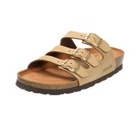 Pantolette ROHDE "ALBA", Herren, Gr. 39, natur, Nubukleder, unifarben, Schuhe Pantolette, Sommerschuh, Hausschuh mit drei verstellbaren Schnallen (71675144-39) natur