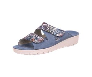 Rohde Komfort Pantoletten für Damen, blau, Größe 38 EU