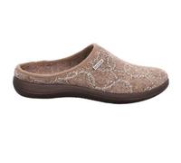 Rohde Damen Pantoffel Filz Hausschuh Bestickt herausnehmbare Sohle Bari 6544, Größe:39 EU, Farbe:Beige