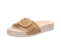 Pantolette ROHDE "MATERA", Herren, Gr. 39, natur, Veloursleder, unifarben, Schuhe Pantolette, Sommerschuh, Strandschuh, Urlaubsschuh mit verstellbarer Schnalle (10011112-39) natur
