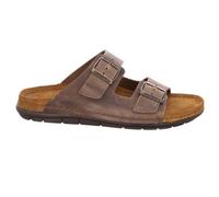 Rohde Herren Pantolette Leder Clog Schnalle Memoryfussbett bequem Rodigo-H 5918, Größe:41 EU, Farbe:Braun