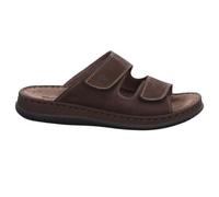 Rohde Herren Pantoletten Clogs Leder Klettverschluss Alassio 6240, Größe:42 EU, Farbe:Braun