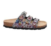 Rohde Damen Pantolette Weite G mit Schnallen und weichem Lederfußbett Alba 5620, Größe:43 EU, Farbe:Schwarz