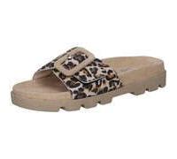 Pantolette ROHDE "Rohde Pantoletten Veloursleder", Damen, Gr. 41, beige (leinen), Veloursleder, Schuhe Pantolette (73220614-41) leinen