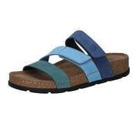 Pantolette ROHDE "SOAVE", Herren, Gr. 37, blau, hellblau, petrol, Nubukleder, mehrfarbig, Schuhe Pantolette, Sommerschuh, Strandschuh, Hausschuh mit vorgeformten Fußbett (24862747-37) blau, hellblau,