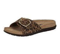 Pantolette ROHDE "RODIGO-D", Damen, Gr. 38, leo, Leder, Schuhe Pantolette, Sommerschuh, Strandschuh mit Leo-Muster (27928829-38) leo