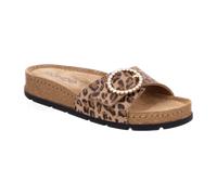 Rohde Damen Pantolette aus Leder mit Leopardenmuster und Strass D.Soave 5417, Größe:41 EU, Farbe:Beige