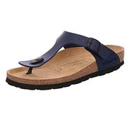 Rohde 5628 Alba Damen Zehentrenner Pantoletten Clogs Weite G blau, Größe:37 EU, Farbe:Blau