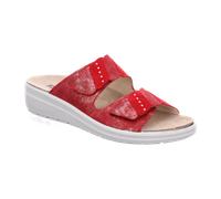 Rohde Damen Pantolette aus Leder mit Strass und losen Einlagen Rivella 5720, Größe:42 EU, Farbe:Rot
