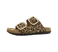 Pantolette ROHDE "Rodigo Leo", Damen, Gr. 42, braun (leo), Leder, Schuhe Pantolette, Sommerschuh, Hausschuh mit Leo-Print (91726460-42) leo