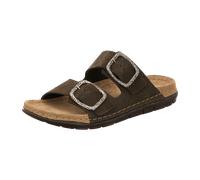 Rohde Schuhe Pantolette Rodigo-D 5893 Velourleder Zwei Schnallen Olive Größe 40