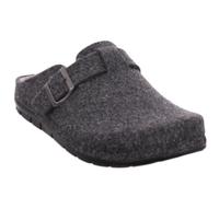 Rohde Herren-Pantoffel Rodigo-H – recycelter Softfilz, Riemen mit Schnalle – Anthrazit/Grau Größe 44