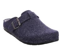 Rohde Pantoffel Rodigo-H Herren recycelter Softfilz Riemen-Schnalle Plateausohle Gr. 43 dunkelblau