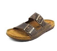 Rohde Pantoletten 5918 MOCCA Herren Nappaleder Dunkelbraun EU 39