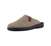 Pantoffel ROHDE "SOLTAU-H", Herren, Gr. 41, beige (natur), Filz, meliert, klassisch, Schuhe, Hausschuh, Schlappen, Clog mit seitlichem Label (49952848-41) natur