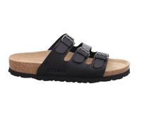 Rohde Damen, Frauen, Klassische Sandalen, Sandalen,Pantoletten,Sommerschuhe,Hausschuhe,Kork-fußbett,SCHWARZ,38 EU / 5 UK