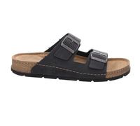 Rohde 6294-90 Schwarz - Pantolette - Herrenschuhe Sandale / Pantolette, Schwarz, leder (brushleder) für Herren, schwarz, Gr. 45 EU