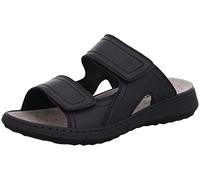 Rohde Herren Klettverschluss Pantoletten Leder Clogs Arezzo 6522, Größe:43 EU, Farbe:Schwarz