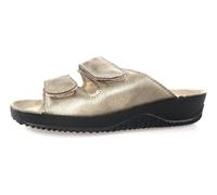 Rohde Soltau-40 1940 Damen Sandalen Pantoletten Clogs Weite F 1/2 Leder, Größe:40 EU, Farbe:Gold