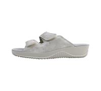 Rohde Damen Pantolette aus Leder mit zartem Metallic-Schimmer Soltau-40 1958, Größe:42 EU, Farbe:Weiß
