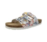 Rohde Damen, Frauen, Klassische Sandalen, Sandalen,Pantoletten,Sommerschuhe,Hausschuhe,Kork-fußbett,Weiss/BUNT,41 EU / 7.5 UK