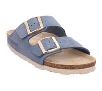 Pantolette ROHDE "ALBA", Damen, Gr. 37, jeansblau, Veloursleder, unifarben, Schuhe Pantolette, Sommerschuh, Hausschuh, Zweischnaller, Strandschuh mit Softfußbett (49568026-37)