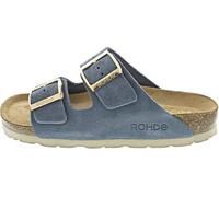 Hausschuh ROHDE "Rohde Pantoletten Veloursleder", Damen, Gr. 41, blau (jeans), Veloursleder, Schuhe Hausschuh (96557628-41) jeans