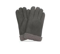 Rohn Moden Fingerhandschuhe Hochstein echt Lammfell für Damen und Herren, Handschuhe in Premiumqualität aus Baby Curly Merinolamm handgenäht grau 7