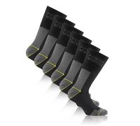 Rohner Arbeitssocke Power Worker Wilmax (Baumwolle) schwarz/grau/gelb - 3 Paar, Größe 47-50