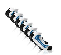 Rohner Basic Tagessocken Sneaker Sport weiss/blau - 3 Paar, Größe 35-38