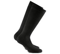 Rohner Basic Unisex Kniestrümpfe, 2er Pack - Cotton II Long, Socken, Baumwoll-Mix Schwarz 47-50