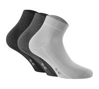Rohner Basic Unisex Quarter Socken, 3er Pack - Sneaker Plus, Baumwolle Grau / 35-38 35-38 Grau