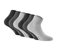 Rohner Basic Unisex Quarter Socken, 6er Pack - Sneaker Plus, Baumwolle Grau 35-38